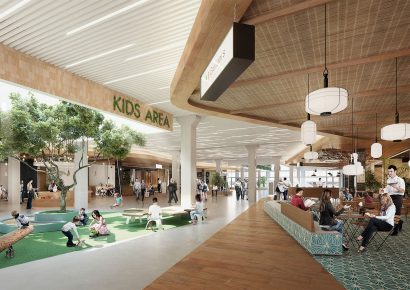 Mall architecture interior render 3d