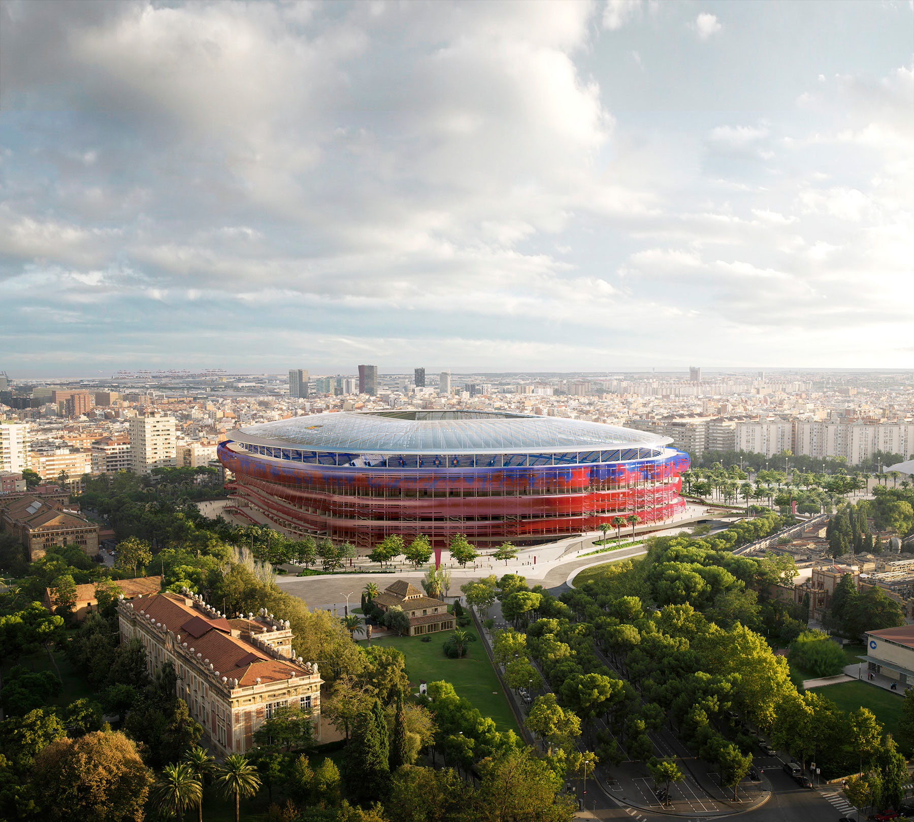 Stadium FCBarcelona Aerial render