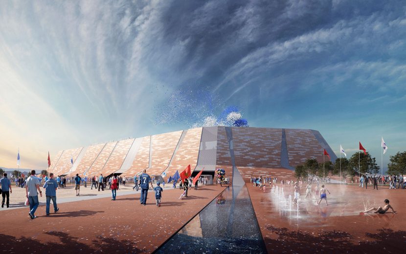 3D exterior render architecture Stadium